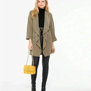 Elaine Rose Waterfall  Open Cardigan/Jacket -100% Tencel- Size US L